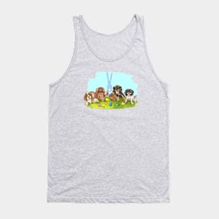 Easter Cavalier King Charles Spaniels Tank Top